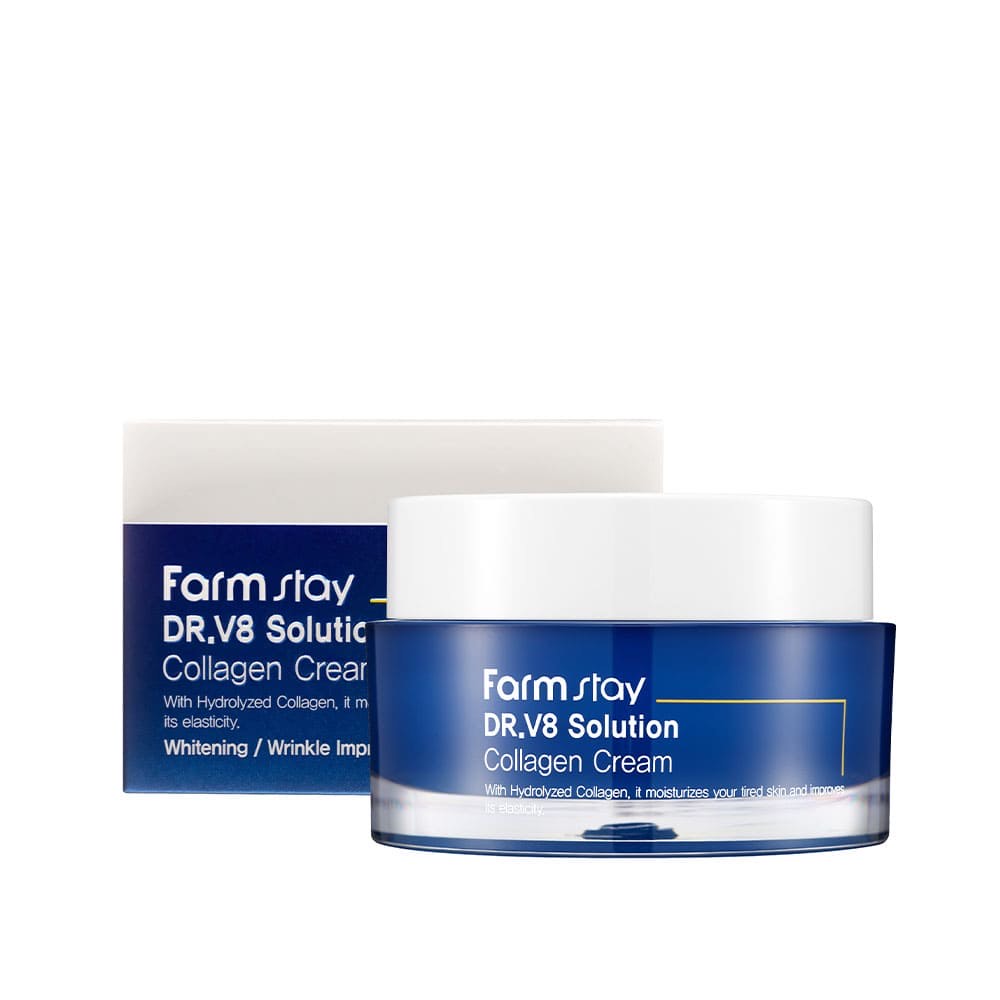 FARMSTAY Крем для лица с коллагеном Dr.V8 Solution Collagen Cream, 50мл